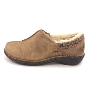 UGG Bettey Brown Leather Slip on Loafers 8